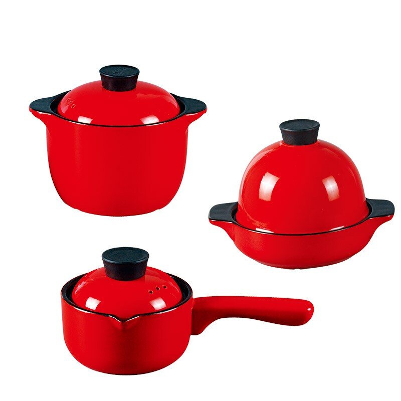 欧锐铂 ORB-668 鸿运连年三件套 汤锅 奶锅 塔吉锅 耐高温陶瓷 计价单位:套