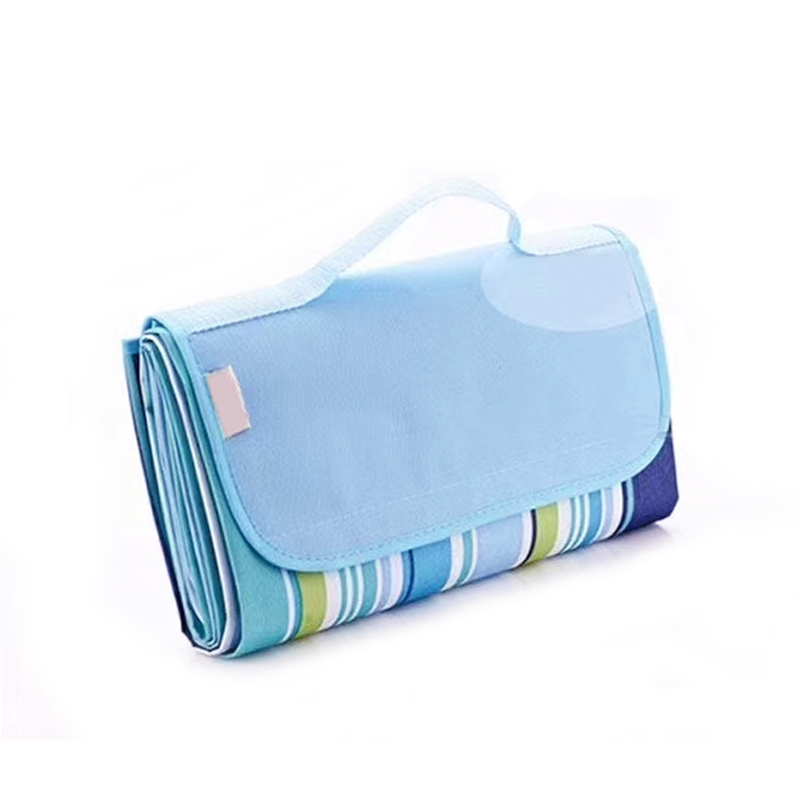 衡美利 150*180cm 牛津布魔术贴野餐垫 蓝色彩条 计价单位:个