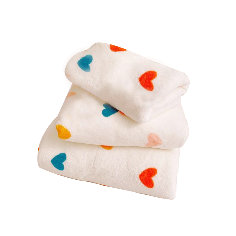 竹印象 30*55cm 70*125cm 35*80cm 亲子浴巾毛巾三件套 彩色小甜心 计价单位:套