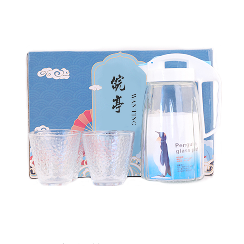 皖亭 330*110*220mm 海豚壶五件套 水壶1.2L 水杯250ml*4 计价单位:套