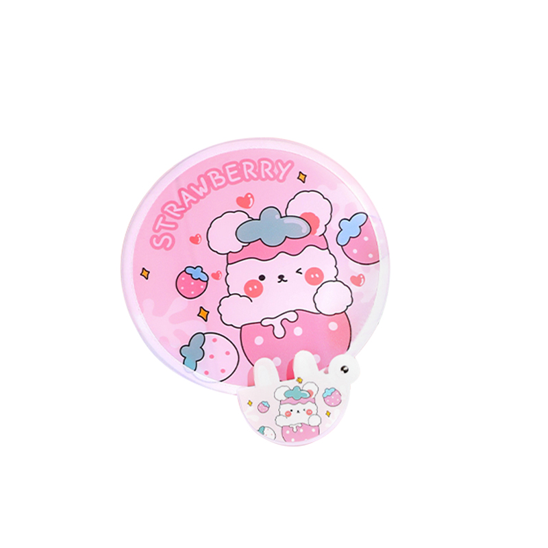 胜宴 23.5*20cm 可爱便携团扇 26.4g 粉色小熊 计价单位:把