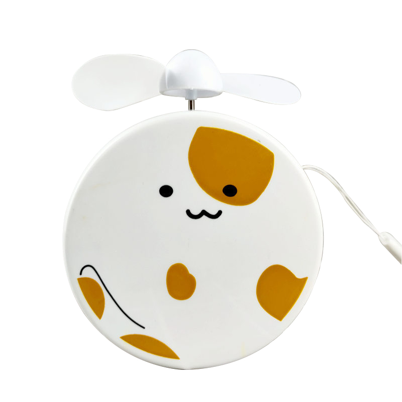 寻氏世纪 100g USB卡通手持小风扇 圆形动物表情浅棕色 计价单位:个