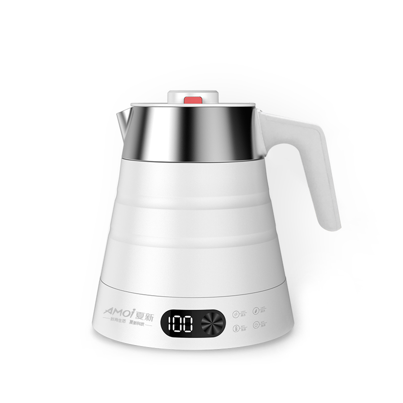 夏新 Amoi 182*182*156mm 便携折叠硅胶水壶触屏式 白色 0.6L 计价单位:个