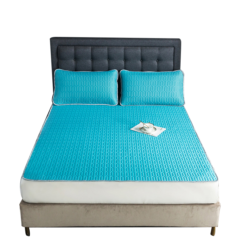 竣程 200*180cm 印花凉感丝席 蓝色 计价单位:套