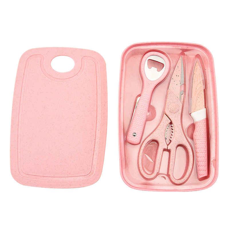 酷家 FH-005 新款麦秸秆套刀五件套不锈钢菜刀套装 计价单位:套