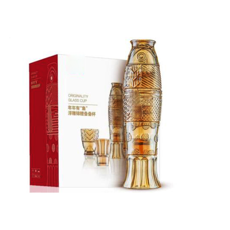 度佰特 fh2022 年年有鱼杯四件套 电镀琥珀色 计价单位:套