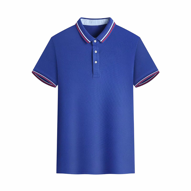 MUXUXI DDJ-F008 冰丝棉翻领短袖 蓝色 L码 计价单位:件