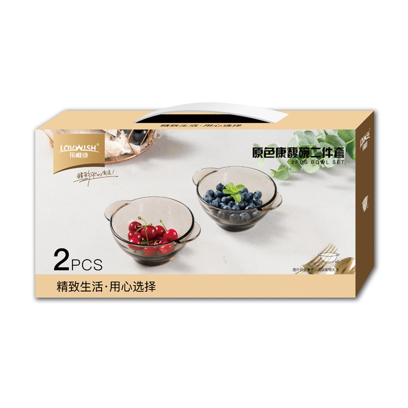乐唯诗 KFSEW/L2 原色康馥双耳碗两件套 计价单位:套