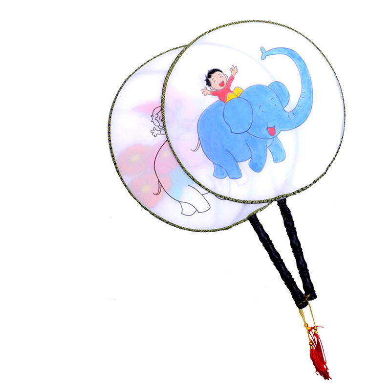 胜宴 24*35cm DIY手绘圆形宫扇 计价单位:把