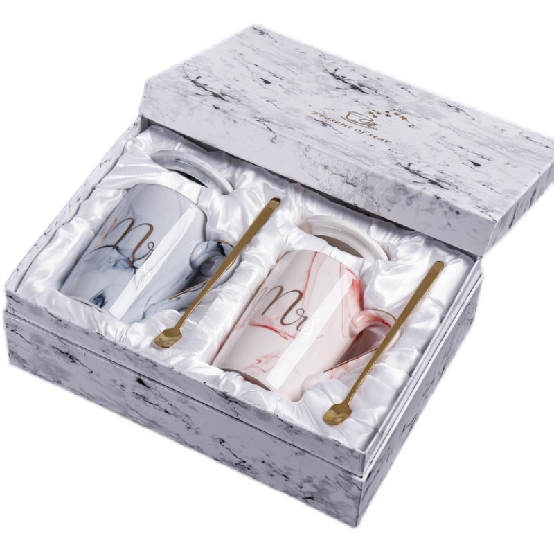 乐唯诗 30*21*10cm 大理石纹高档对杯 计价单位:套