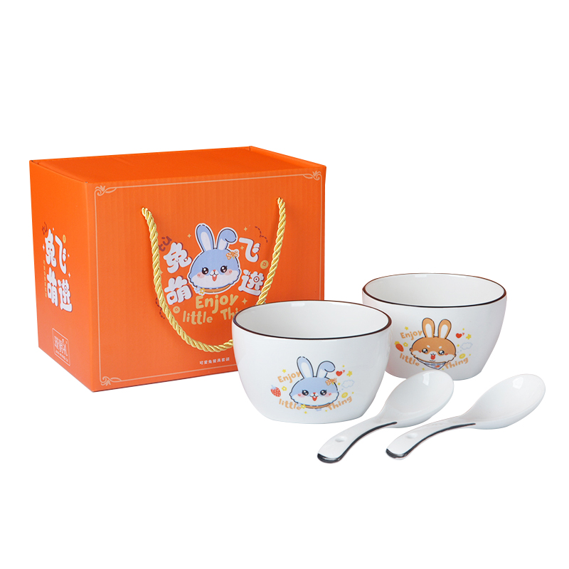 奥丽思 19*13*15cm 兔飞萌进两碗两勺 计价单位:套