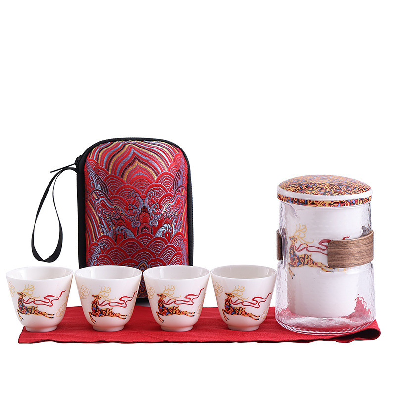 乐唯诗 NERVISHI 10.5*15cm 一鹿相伴茶具 计价单位:套