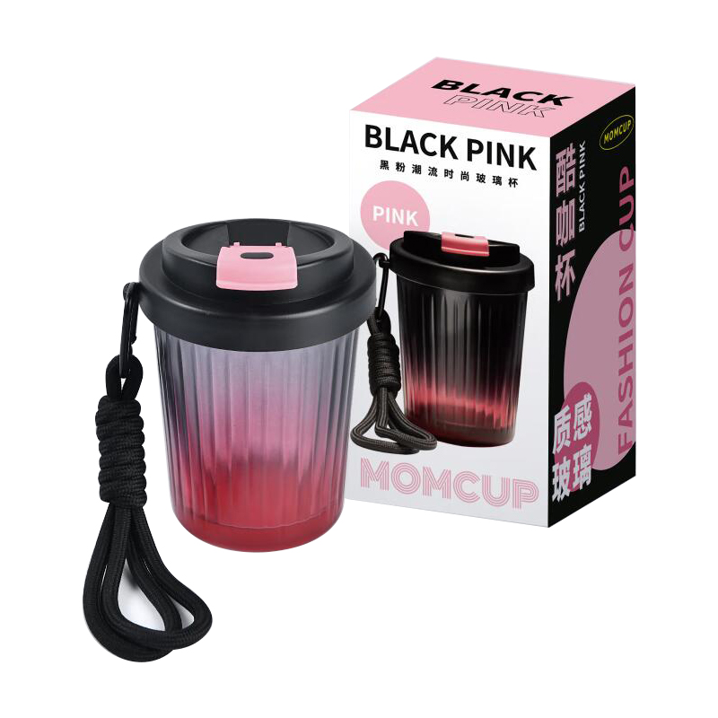 MOM 6121 酷咖杯 便携式水杯 甜酷黑粉420ml 计价单位:个