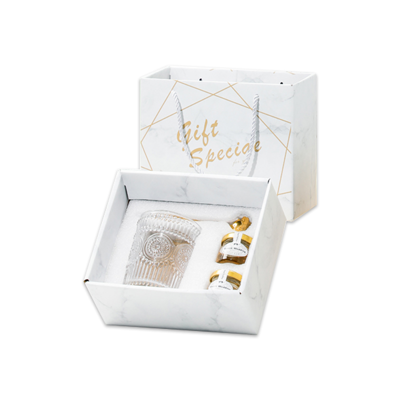 乐唯诗 NERVISHI 20*10*17cm 大理石纹玻璃杯 浮雕蜂蜜套装 计价单位:套