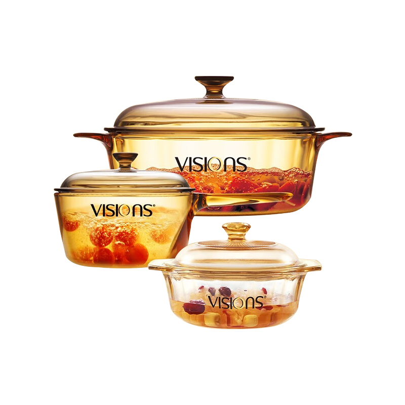 VISIONS VS-32+VS-08DI+VSP-15 康宁晶彩系列耐高温琥珀锅三件套 计价单位:套