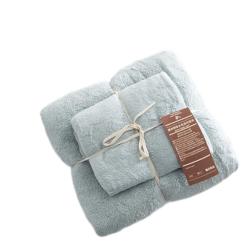 无印良品 MUJI-XJ23-02 微米瞬吸水毛浴巾组合 计价单位:套