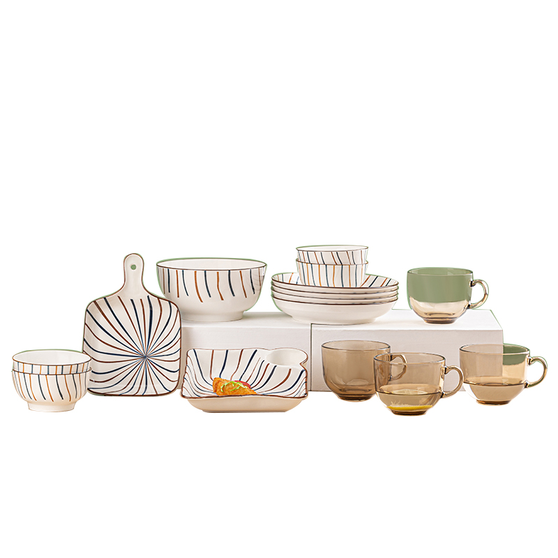 可美瑞特 480ml 沉鱼落雁碗具十五件套 计价单位:套