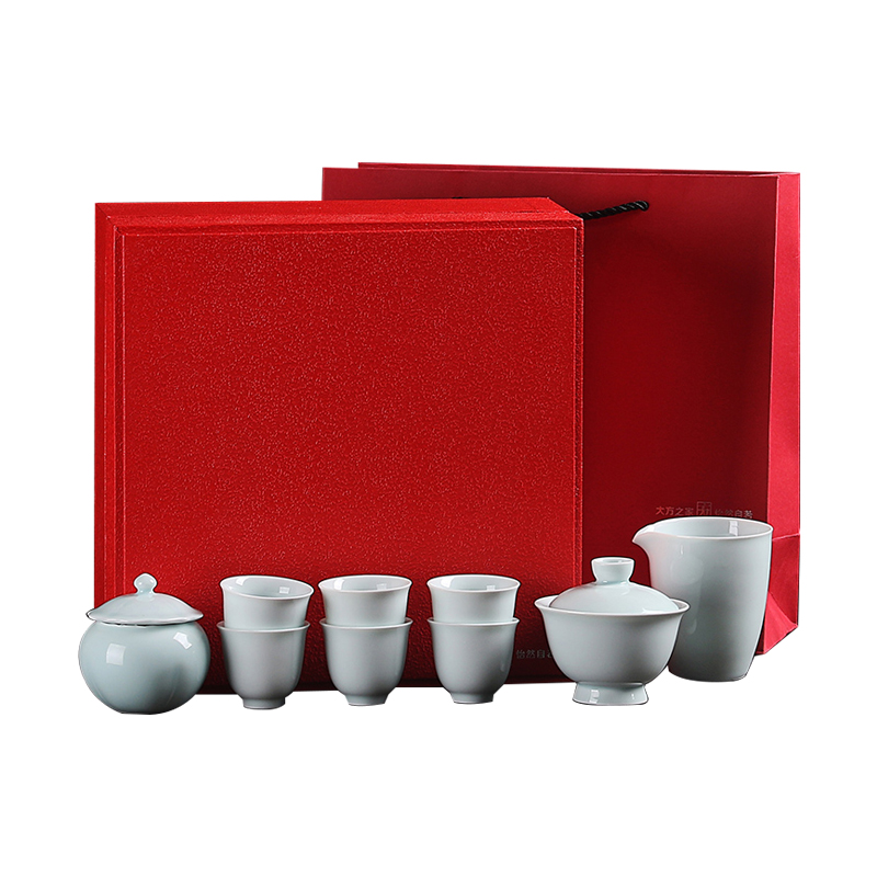 乐唯诗 NERVISHI A-614 温润如玉茶具套装 粉青色 计价单位:套