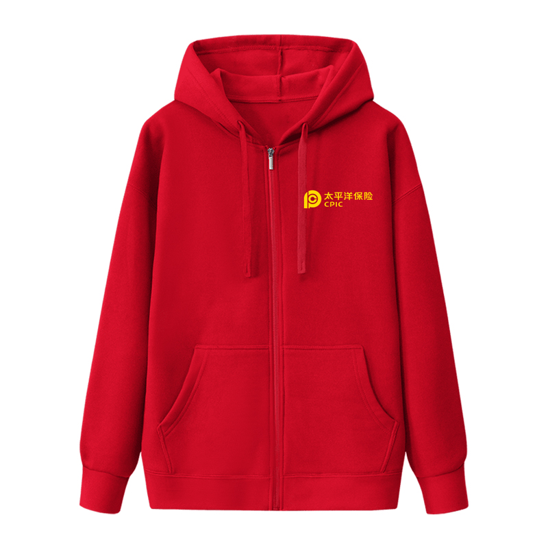 代可佳服饰 DJ-W7610 薄款华夫格拉帽红卫衣 红色 计价单位:件