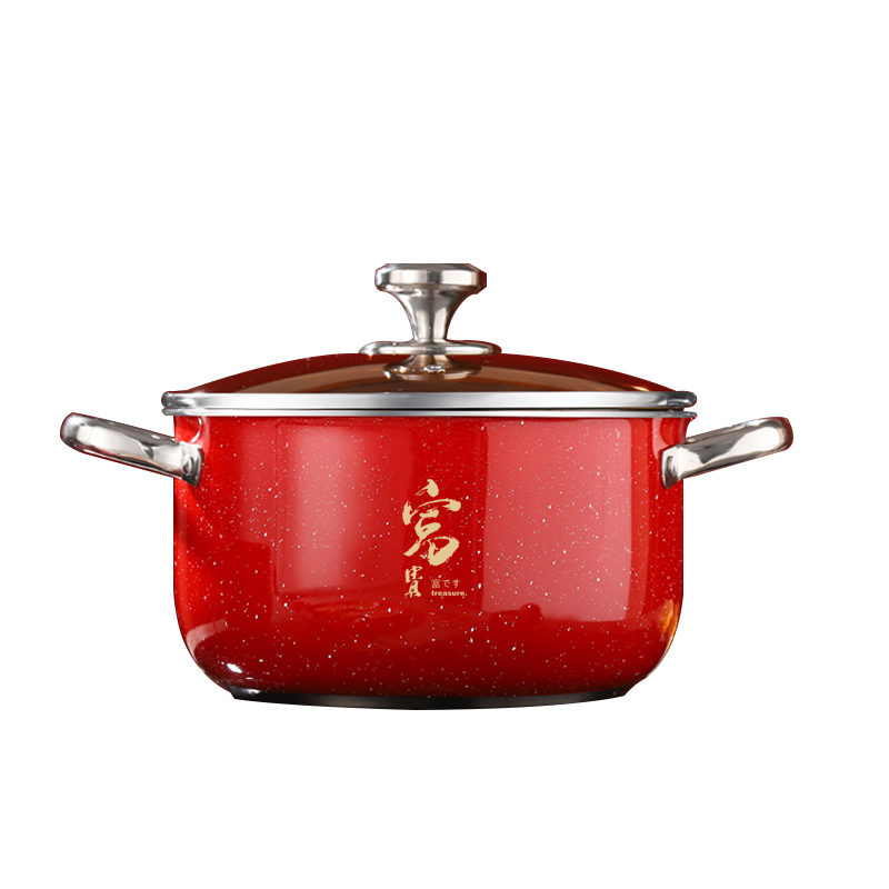 思钢 SG-DF026 富贵红韵汤锅 26cm 红色 计价单位:套