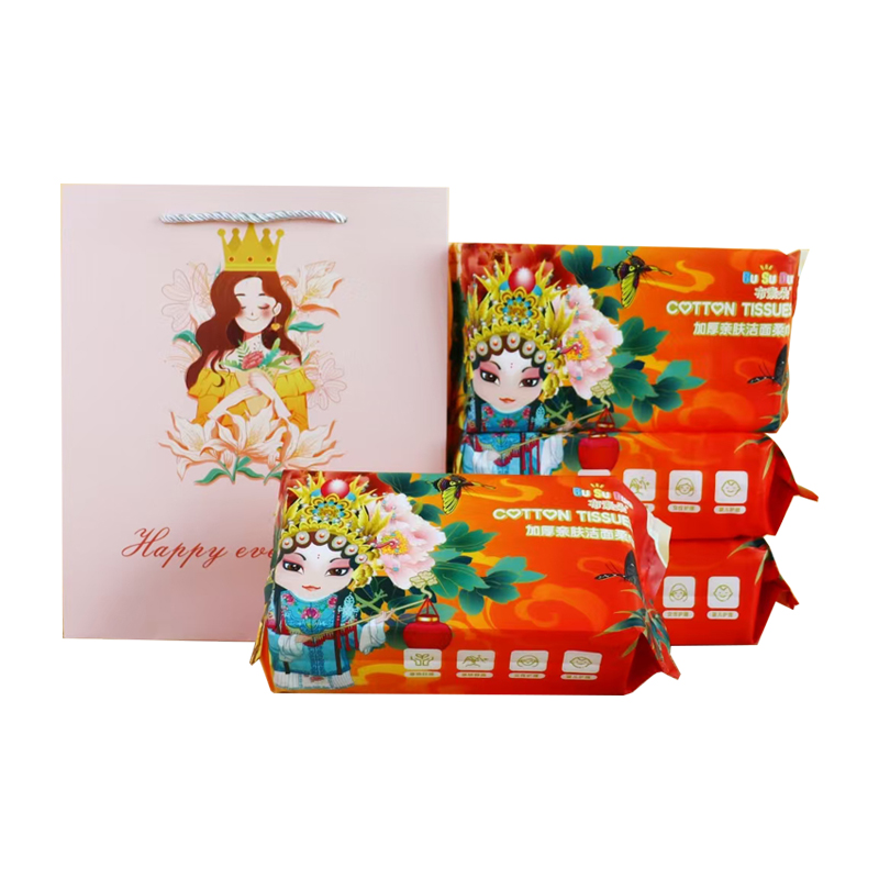 布素朵 200*200mm 洗脸巾套装 4包/提 计价单位:套