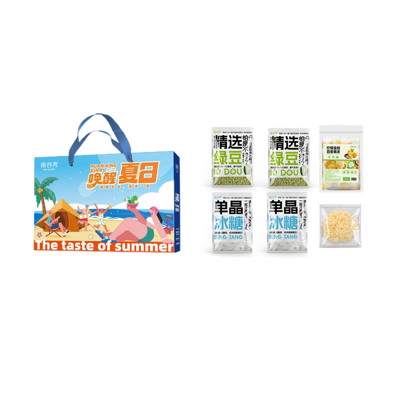 南谷湾 37.5*25*11cm 唤醒夏日绿豆 冰糖 银耳 百香果茶套装 1071g 计价单位:套