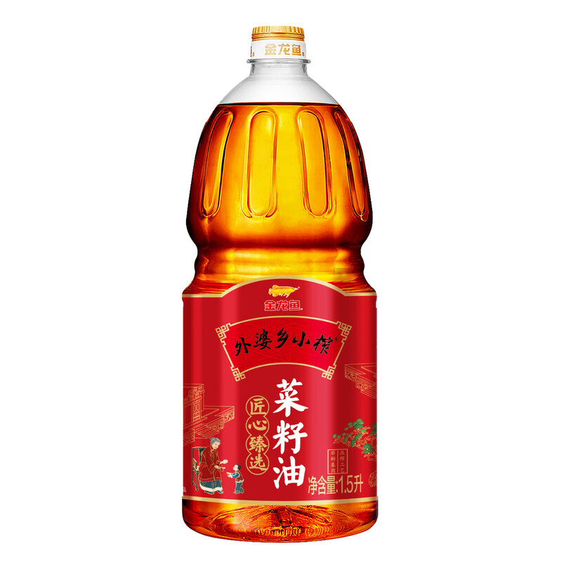 金龙鱼 1.5L 外婆乡小榨匠心臻选菜籽油 非转基因 压榨 一级 计价单位:瓶