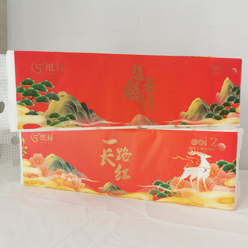 纸禄原木亲肤5层加厚卷纸 800g/12卷/提