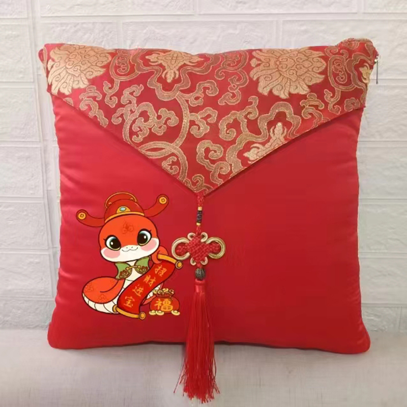 中国结贡缎抱枕被 40cm