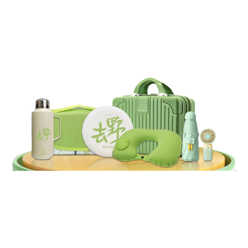 法诺厨 33*23*16.5cm 户外去野套装 旅行箱 闷茶壶 野餐垫 小风扇 雨伞 飞盘 U型枕 计价单位:套
