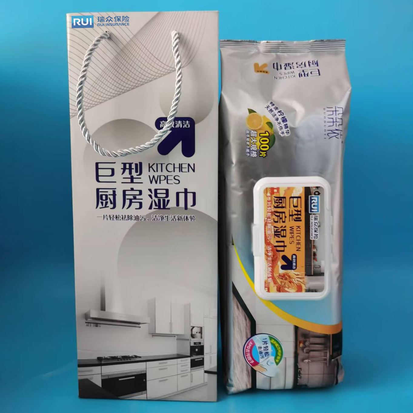 柚家 瑞众定制 厨房湿巾 巨型大片加厚厨房湿巾 清洁油污一次性抹布