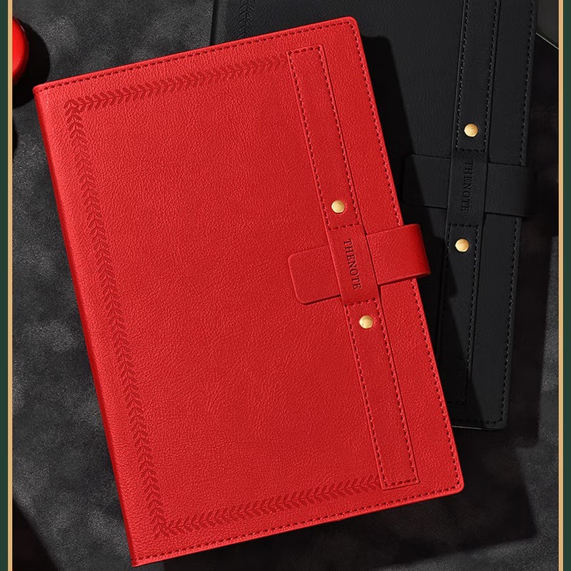 礼度 皮面加厚记事本简约商务办公会议记录本高颜值大学生手帐本日记本