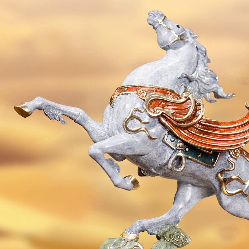 【太保形象品】朱炳仁铜 太保飞黄腾达马摆件