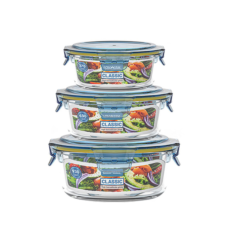 【太保形象品】乐唯诗 乐鲜圆形保鲜饭盒三件套LXYW/L3