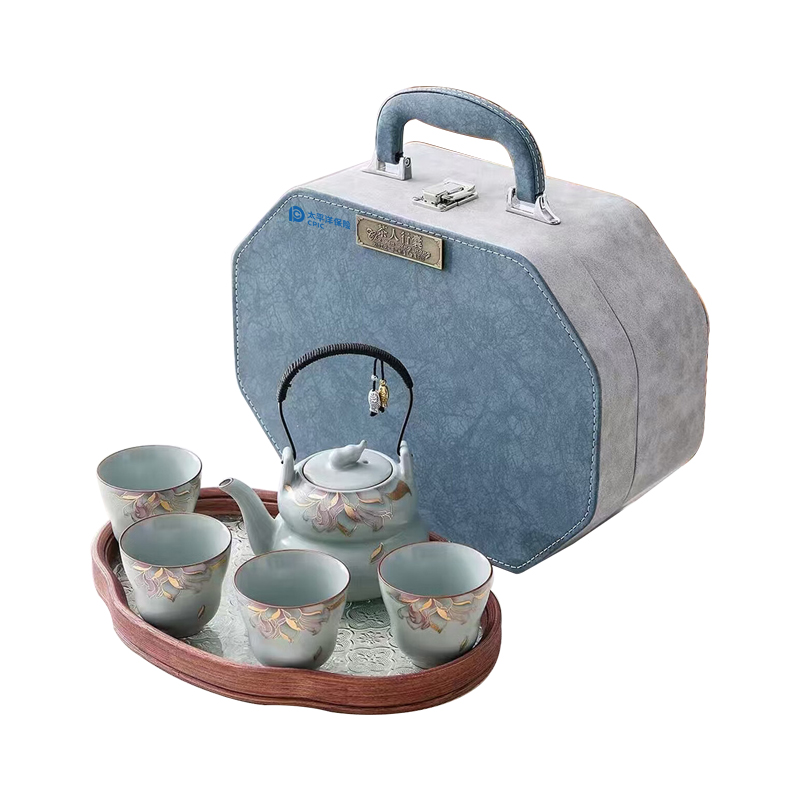 【太保形象品】宗昱 瓷语花香汝窑提梁壶茶具套装