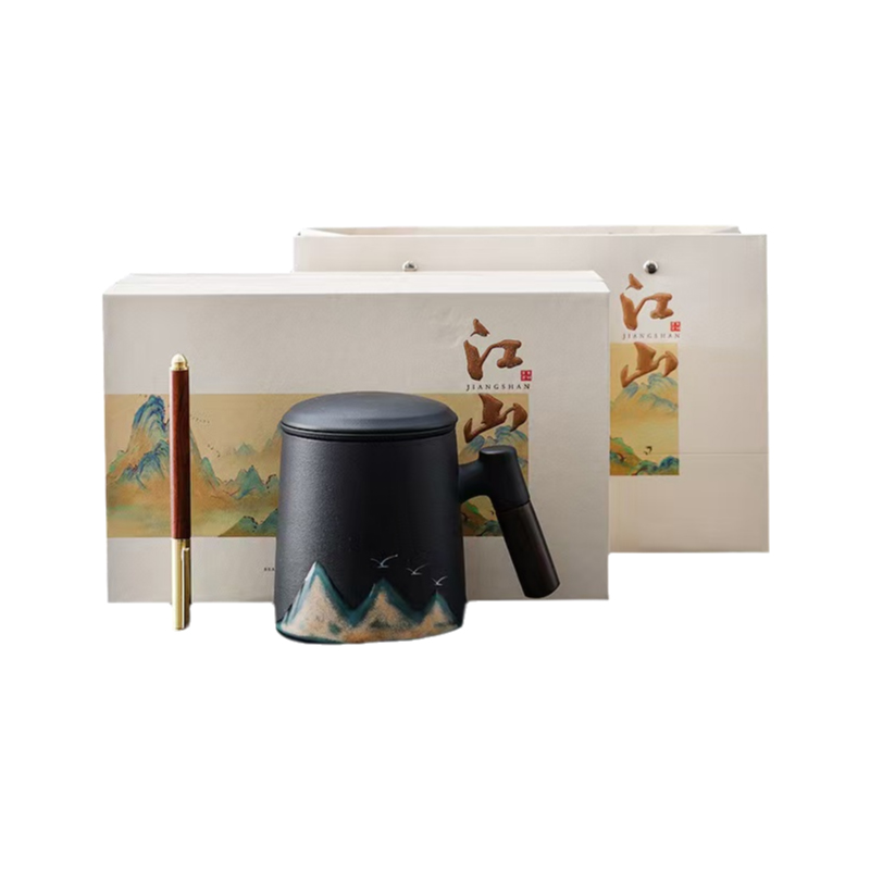 江山茶具套装（陶瓷办公杯等礼盒装）