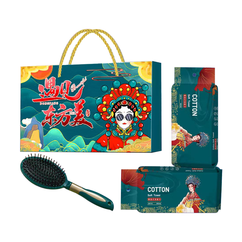 可可欣 F-021 遇见东方美梳子洗脸巾套装 计价单位:套