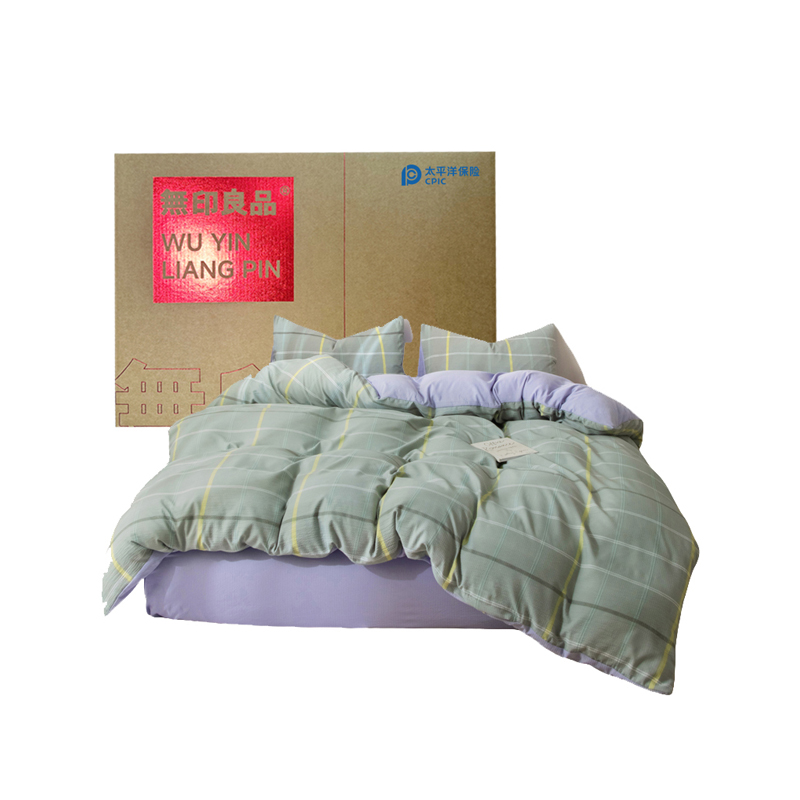 無印良品 MJ-TJ24-01 水洗提花棉四件套 时尚星际 计价单位:套